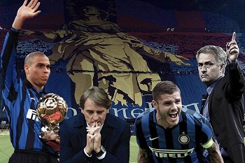 Da sinistra: il 'Fenomeno', Mancini, Mauro Icardi e Mourinho